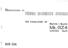 Martin Baker modification guide for installation of the GZ4 ejection seat